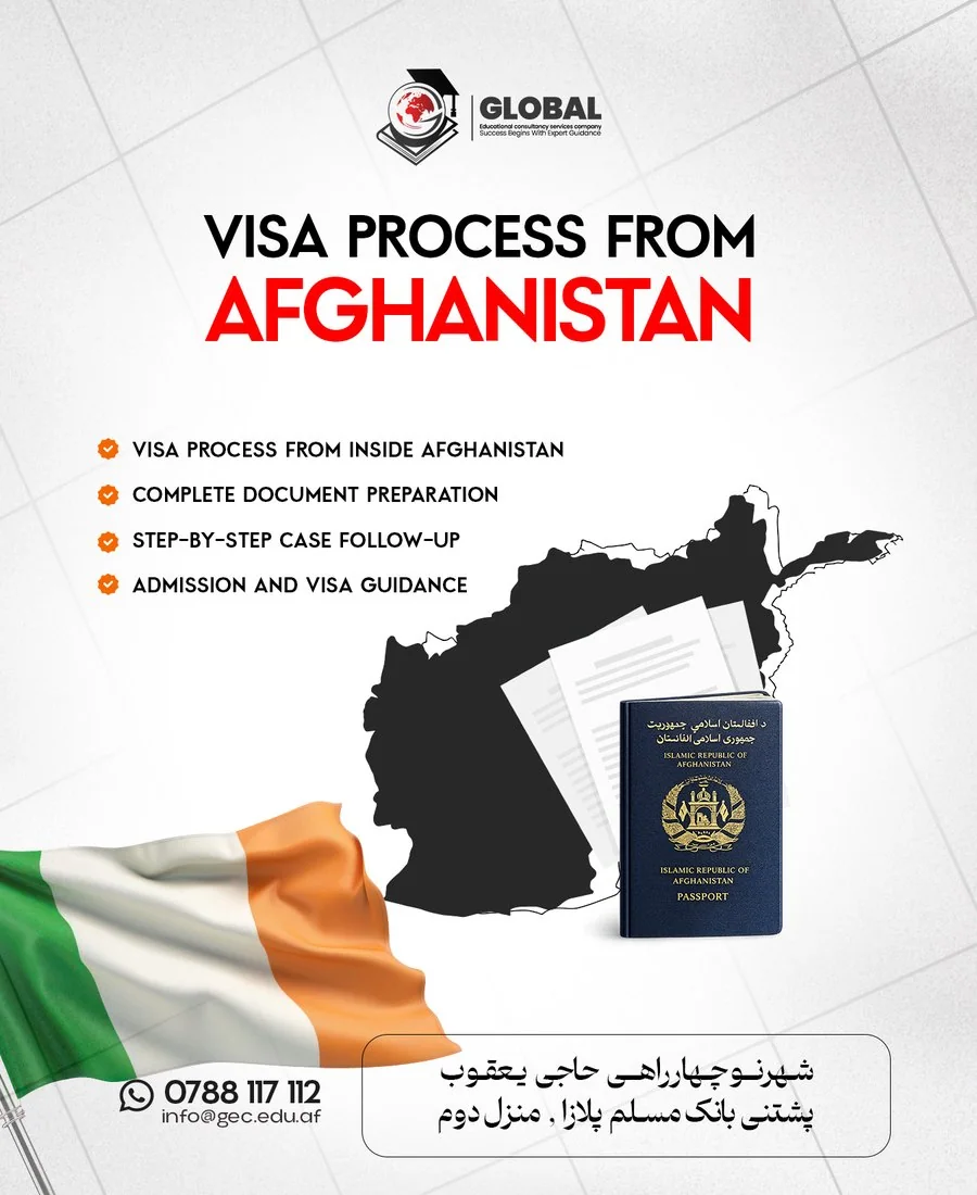 Visa process from Afghanistan — Ireland — GECSC