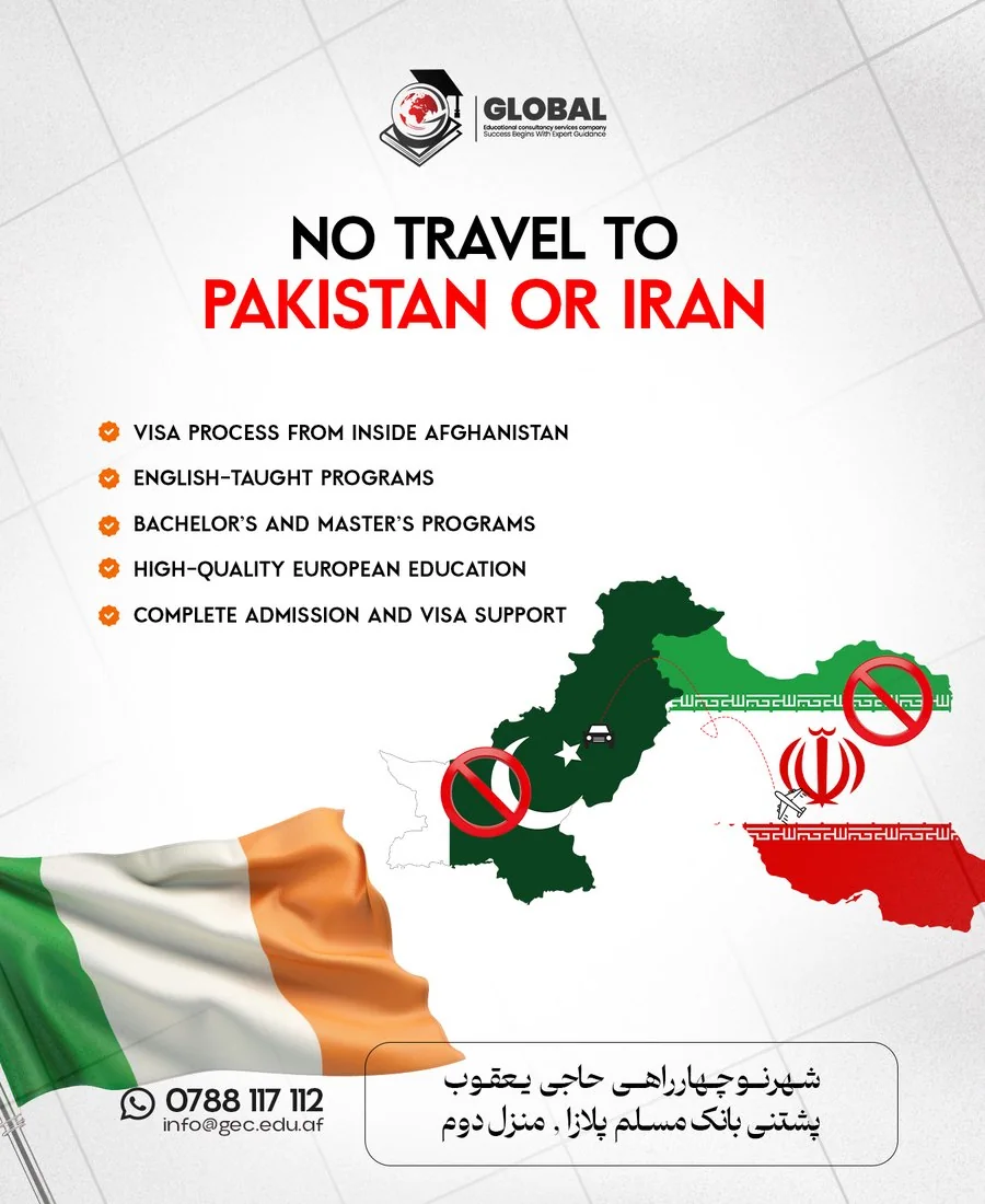 No travel to Pakistan or Iran — Ireland — GECSC
