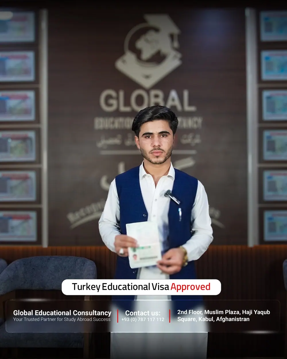 GECSC student with an approved study visa