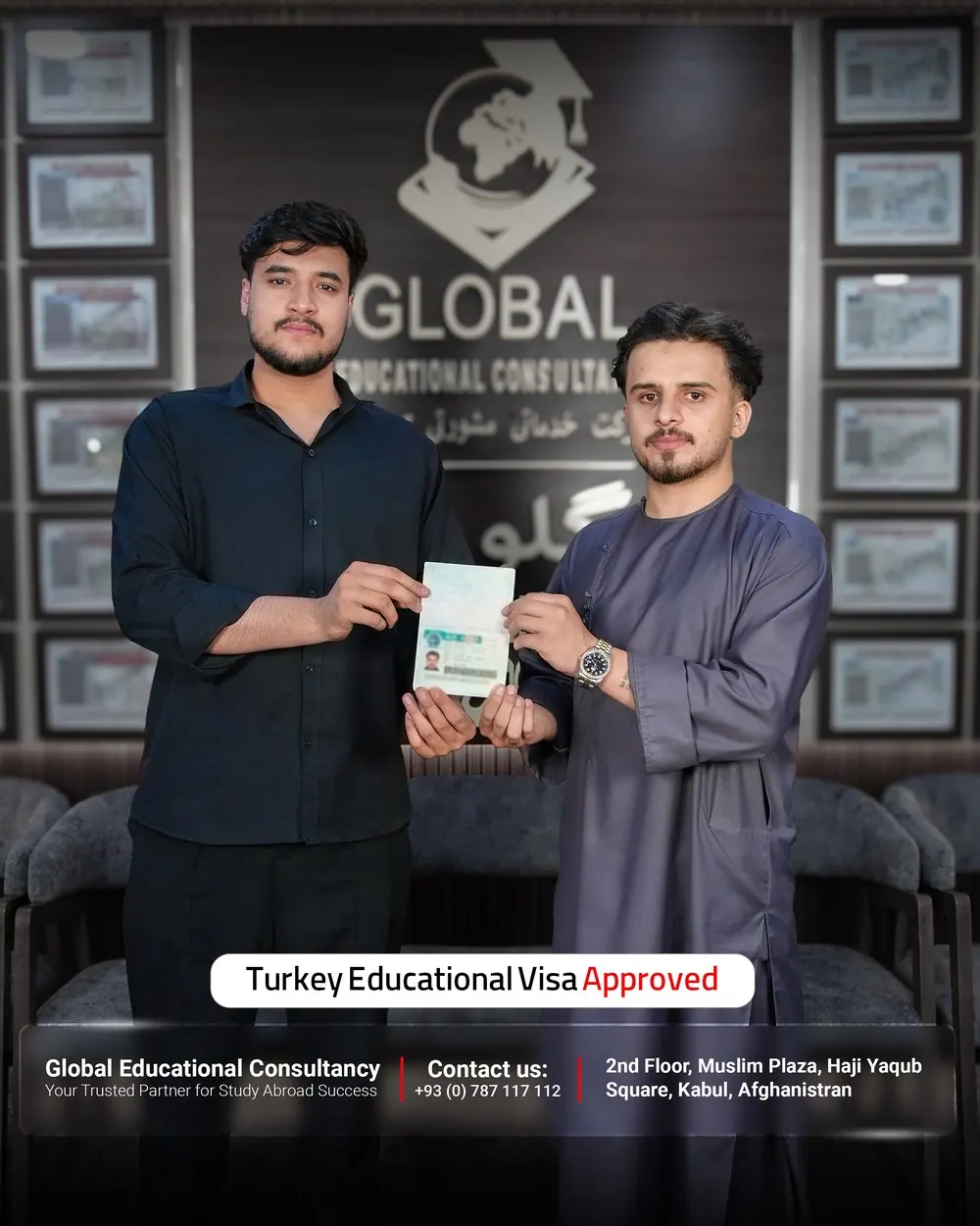 GECSC student with an approved study visa