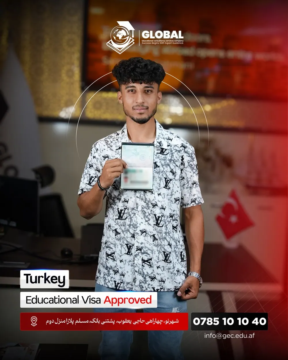 GECSC student with an approved study visa