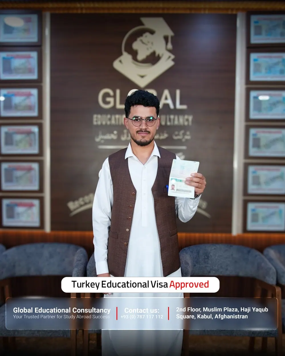 GECSC student with an approved study visa