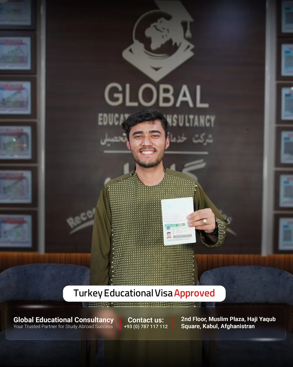 GECSC student with an approved study visa