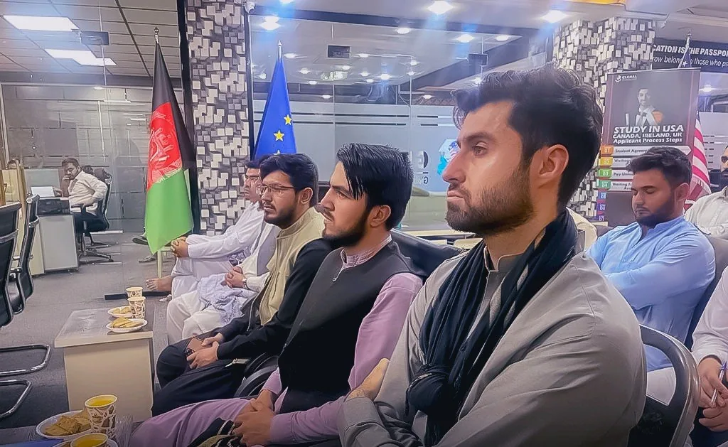The room during the Study Abroad seminar — GECSC office, Kabul, 16 May 2022
