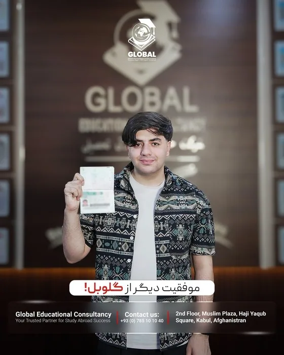 A GECSC student with his approved Türkiye study visa